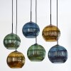 Koyoto Lampa wisząca, Kula świetlna, Lampa wisząca Niebeieski, Złoty, Zielony, 6-punktowe
