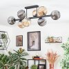 Ripoll Lampa sufitowa, Kula świetlna W kolorze bursztynu, Przydymiony, 8-punktowe