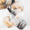 Ripoll Lampa sufitowa, Kula świetlna W kolorze bursztynu, Przezroczysty, Przydymiony, 8-punktowe