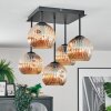 Ripoll lampa sufitowa, kula świetlna bursztynowy, 5-punktowe