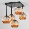 Ripoll lampa sufitowa, kula świetlna bursztynowy, 5-punktowe