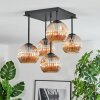Ripoll lampa sufitowa, kula świetlna bursztynowy, 5-punktowe