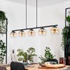 Koyoto lampa wisząca, kula świetlna, lampa wisząca bursztynowy, przezroczysty, 5-punktowe