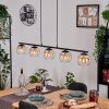 Koyoto lampa wisząca, kula świetlna, lampa wisząca bursztynowy, przezroczysty, 5-punktowe