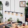 Koyoto lampa wisząca, kula świetlna, lampa wisząca bursztynowy, przezroczysty, 5-punktowe