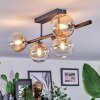 Chehalis lampa sufitowa, kula świetlna bursztynowy, przezroczysty, 5-punktowe