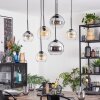 Koyoto lampa wisząca, kula świetlna, lampa wisząca bursztynowy, przezroczysty, przydymiony, 6-punktowe