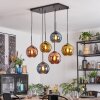 Koyoto lampa wisząca, kula świetlna, lampa wisząca niebeieski, złoty, miedziany, 6-punktowe