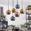Koyoto Lampa wisząca, Kula świetlna, Lampa wisząca Niebeieski, Złoty, W kolorze miedzi, 6-punktowe