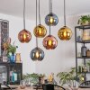 Koyoto Lampa wisząca, Kula świetlna, Lampa wisząca Niebeieski, Złoty, W kolorze miedzi, 6-punktowe