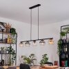 Koyoto lampa wisząca, kula świetlna, lampa wisząca bursztynowy, przezroczysty, przydymiony, 5-punktowe