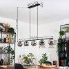 Ripoll Lampa wisząca, Kula świetlna, Lampa wisząca Chrom, Przydymiony, 5-punktowe
