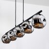 Ripoll Lampa wisząca, Kula świetlna, Lampa wisząca Chrom, Przydymiony, 5-punktowe