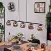 Ripoll Lampa wisząca, Kula świetlna, Lampa wisząca Chrom, Przydymiony, 5-punktowe