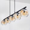 Ripoll lampa wisząca, kula świetlna, lampa wisząca bursztynowy, przezroczysty, 5-punktowe