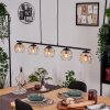 Ripoll lampa wisząca, kula świetlna, lampa wisząca bursztynowy, przezroczysty, 5-punktowe