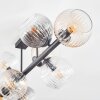 Koyoto lampa sufitowa, kula świetlna bursztynowy, przezroczysty, przydymiony, 8-punktowe