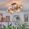 Koyoto lampa sufitowa, kula świetlna bursztynowy, przezroczysty, przydymiony, 8-punktowe