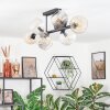Koyoto lampa sufitowa, kula świetlna bursztynowy, przezroczysty, przydymiony, 8-punktowe