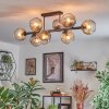 Ripoll lampa sufitowa, kula świetlna bursztynowy, przezroczysty, przydymiony, 8-punktowe