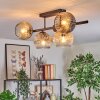 Ripoll lampa sufitowa, kula świetlna bursztynowy, przezroczysty, przydymiony, 5-punktowe