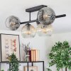 Ripoll lampa sufitowa, kula świetlna bursztynowy, przezroczysty, przydymiony, 5-punktowe