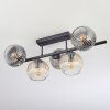 Ripoll lampa sufitowa, kula świetlna bursztynowy, przezroczysty, przydymiony, 5-punktowe