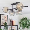 Ripoll lampa sufitowa, kula świetlna bursztynowy, przezroczysty, przydymiony, 5-punktowe