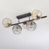 Ripoll lampa sufitowa, kula świetlna bursztynowy, przezroczysty, przydymiony, 5-punktowe