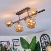 Chehalis lampa sufitowa, kula świetlna bursztynowy, 5-punktowe