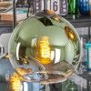 Koyoto lampa wisząca, kula świetlna, lampa wisząca niebeieski, zielony, przezroczysty, miedziany, 6-punktowe