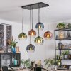 Koyoto lampa wisząca, kula świetlna, lampa wisząca niebeieski, zielony, przezroczysty, miedziany, 6-punktowe