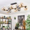 Koyoto lampa sufitowa, kula świetlna złoty, czarny, 10-punktowe