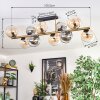 Koyoto lampa sufitowa, kula świetlna złoty, czarny, 10-punktowe