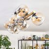 Koyoto lampa sufitowa, kula świetlna złoty, czarny, 10-punktowe