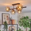 Ripoll lampa sufitowa, kula świetlna bursztynowy, przezroczysty, przydymiony, 5-punktowe