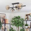 Ripoll lampa sufitowa, kula świetlna bursztynowy, przezroczysty, przydymiony, 5-punktowe