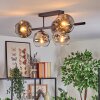 Ripoll Lampa sufitowa, Kula świetlna Chrom, Przezroczysty, Przydymiony, 5-punktowe