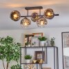 Ripoll Lampa sufitowa, Kula świetlna Chrom, Przezroczysty, Przydymiony, 5-punktowe