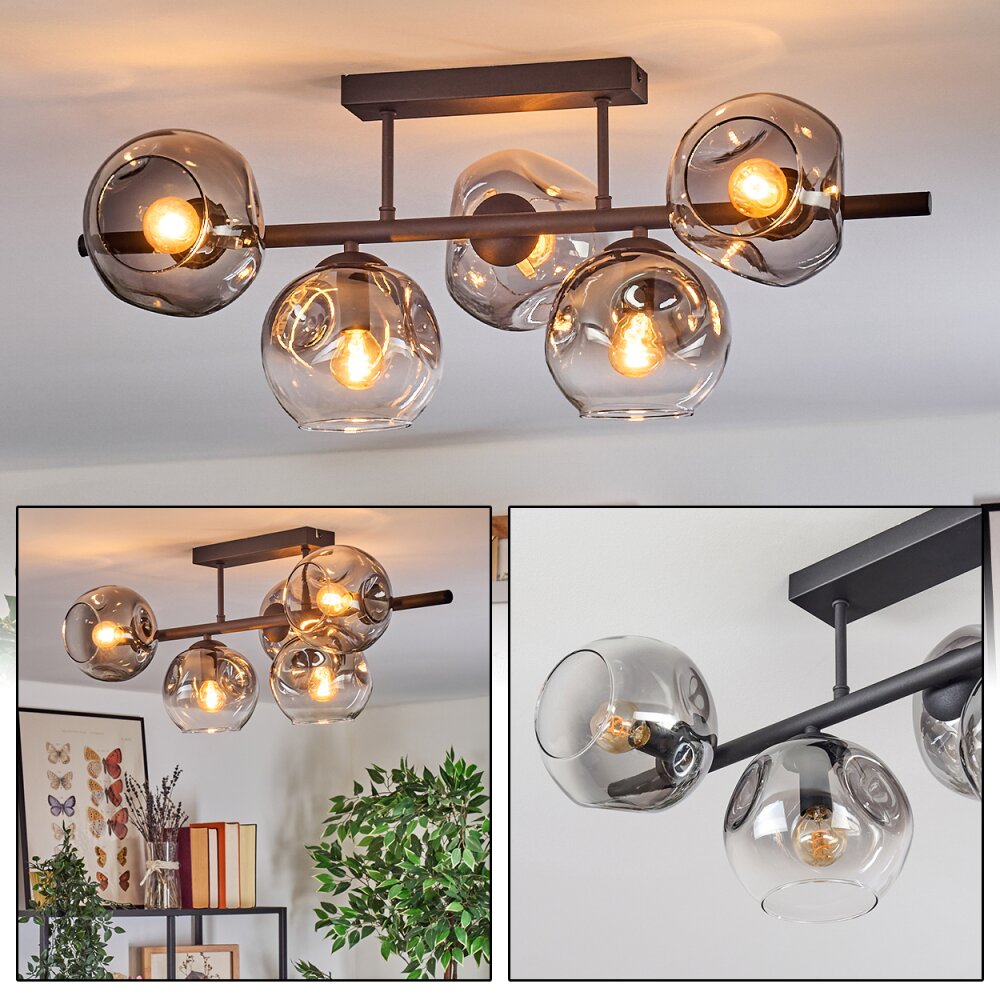 Ripoll Lampa sufitowa, Kula świetlna Przezroczysty, Przydymiony, 5-punktowe main product photo