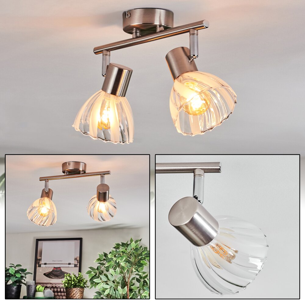 Saire Lampa sufitowa, Spot sufitowy Chrom, Nikiel matowy, 2-punktowe main product photo