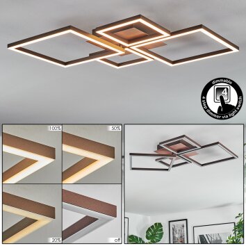 Brina Lampa sufitowa LED Brązowy, 1-punktowy Brina Lampa sufitowa LED Brązowy, 1-punktowy