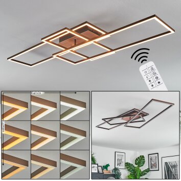 Brina Lampa sufitowa LED Brązowy, 1-punktowy, Zdalne sterowanie