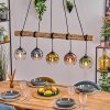 Koyoto lampa wisząca, kula świetlna, lampa wisząca kolory naturalne, czarny, 5-punktowe