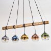 Koyoto lampa wisząca, kula świetlna, lampa wisząca kolory naturalne, czarny, 5-punktowe