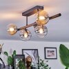Chehalis Lampa sufitowa, Kula świetlna W kolorze bursztynu, Przezroczysty, Przydymiony, 5-punktowe