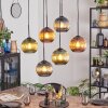 Koyoto lampa wisząca, kula świetlna, lampa wisząca niebeieski, zielony, miedziany, 6-punktowe