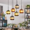Koyoto lampa wisząca, kula świetlna, lampa wisząca niebeieski, zielony, miedziany, 6-punktowe
