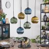Koyoto Lampa wisząca, Kula świetlna, Lampa wisząca Niebeieski, Złoty, Zielony, 6-punktowe