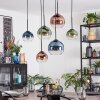 Koyoto lampa wisząca, kula świetlna, lampa wisząca niebeieski, zielony, przezroczysty, miedziany, 6-punktowe